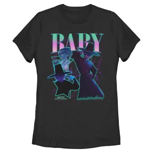 Womens KPop Demon Hunters Baby Saja Collage T Shirt - 1 of 4