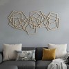 HomeRoots 24" X 48" Gold Metal Abstract Lines Hanging Dimensional Sculpture - 2 of 4
