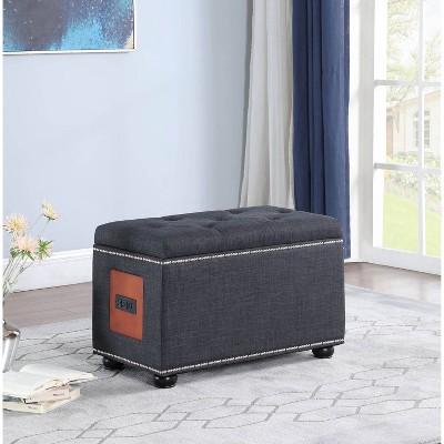 Storage Ottoman with Charging Station - Ore International