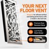 Home Intuition Victorian Floor Vent Cover 2X12 Inch with Mesh Cover Trap Heat and Air Walkable Metal Floor Vent for HVAC Duct, Satin Nickel - 3 of 4