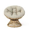 NicBex Ergonomic Accent Chair Swivel Chair with 360 Degree Rattan Chair with Cloud Thick Density Fabric Cushion for Living Room, Bedroom - 2 of 4