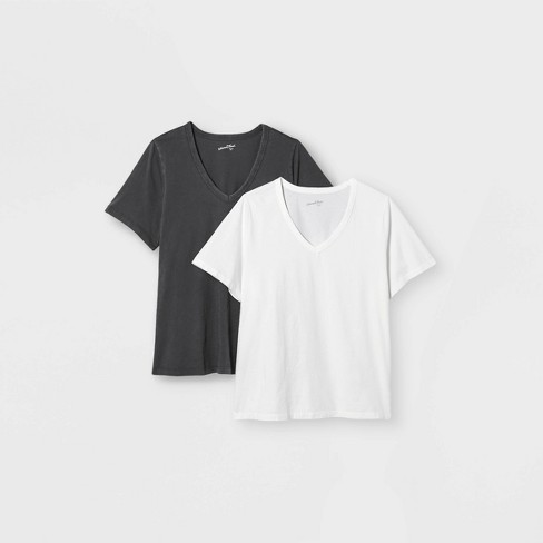 Women's Short Sleeve V-Neck 2pk Bundle T-Shirt - Universal Thread™ - image 1 of 3
