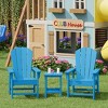 WestinTrends Malibu Kids 3-Piece Outdoor HDPE Adirondack Chairs With Square Side Table Set - 2 of 4