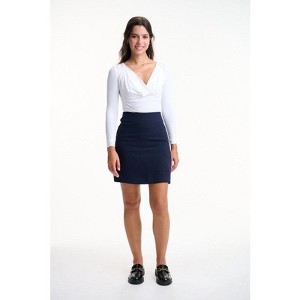 Lafidi Women's High-Rise Mini Skirt – A-Line Tailored Fit with Back Zipper, Fully Lined Woven Fabric - 1 of 4