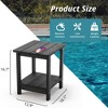 Arceso Outdoor Side Table, 2-Tier HDPS Patio End Table Weather Resistant, Morden Side Table for Patio, Pool, Porch - 2 of 4