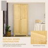 67" Pinewood Kitchen Pantry Storage Cabinet, Freestanding Cabinets with Doors and Shelves - 4 of 4