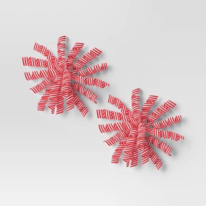 2ct Christmas Nostalgic Noel Premium Curl Swirl  Red and White - Wondershop™ - 1 of 3