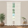 Kate Aurora 1 Piece Isabelle Abstract Rod Pocket Semi Sheer Window Curtain Panel - 2 of 3