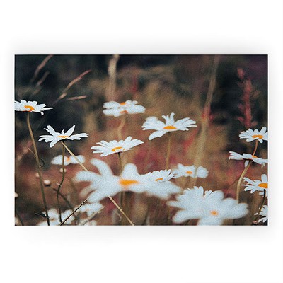 Hannah Kemp Field of Daisies 36" x 24" Welcome Mat - Society6