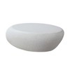 Grungis Vintage Fiberglass Elliptical Coffee Table,Modern Matte Rocks Irregular Center Table for Living Room Bedroom - 3 of 4