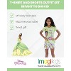 Disney Frozen Moana Princess Tiana Floral Peplum T-Shirt and French Terry Shorts Outfit Set Toddler to Big Kid - image 2 of 4