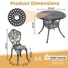 5-Piece Patio Set: Round Table & 4 Chairs - Cast Aluminum, All-Weather/Umbrella Hole & Adjustable Legs for Balcony/Backyard - 4 of 4