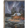 Manual Woodworkers and Weavers "Evening Performance" Tapestry Throw Blanket 50"x60", Cotton, Elegant Musical Theme Home Accent - 3 of 3