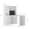 Corner Desk Modern with Storage Drawers and Ambient Panel for Home Office 55in Wide - 3irtyhousy - 4 of 4