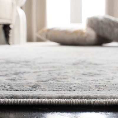 Isabella 36" Light Grey & Cream Oriental Synthetic Rug