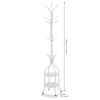YIYIBYUS Modern Metal Coat Rack Stand with Double Layer Basket, Freestanding Coat Rack with 12 Hooks - 4 of 4