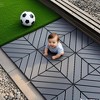 Gulches Plastic Interlocking Deck Tiles,44 Pack Patio Deck Tiles,12"x12" Square Waterproof Outdoor All Weather Use,Dark Gray - 2 of 4