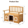 Karl Home | Wooden Outdoor Storage Bench with Built-in Dog House - 2 of 4