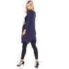 Maternity 3/4 Sleeve Kayla Tunic with Pockets - White Mark - 3 of 3