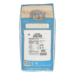 Lundberg Organic Long Grain Brown Rice - 25 lb - 1 of 4