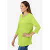 Woman Within Plus Size Perfect Three-Quarter Sleeve V-Neck Tee - 4 of 4
