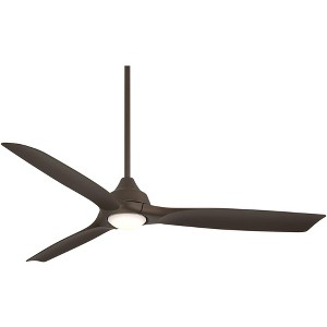 54" Casa Vieja Hermosa Wind Emperial Bronze LED Damp Ceiling Fan - 1 of 4