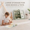 Comfy Cubs Kids Bookshelf 35.2 x 15.7 x 31.5 Inches - Sturdy Montessori Shelf with Soft & Hard Shelves - Sage - 3 of 4