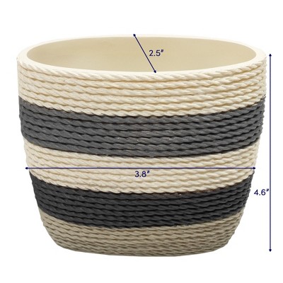 Twist Luxe Resin 4-Piece Bathroom Accessory Set in Beige, Gray, and Taupe
