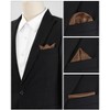INSPIRE CHIC Men's Wedding Party Solid Color Self-Folded Pocket Squares - 4 of 4