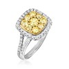Ross-Simons 1.50 ct. t.w. Yellow and White Diamond Ring in 14kt 2-Tone Gold - 3 of 4