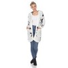 Women's Hooded Open Front High Pile Fleece - White Mark - 2 of 4