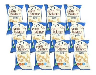 Earth Balance Vegan Aged White Cheddar Flavor Puffs - Case of 12/4 oz