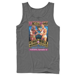 Mens WWE Hulk Hogan VS The Ultimate Warrior Poster Tank Top - 1 of 4