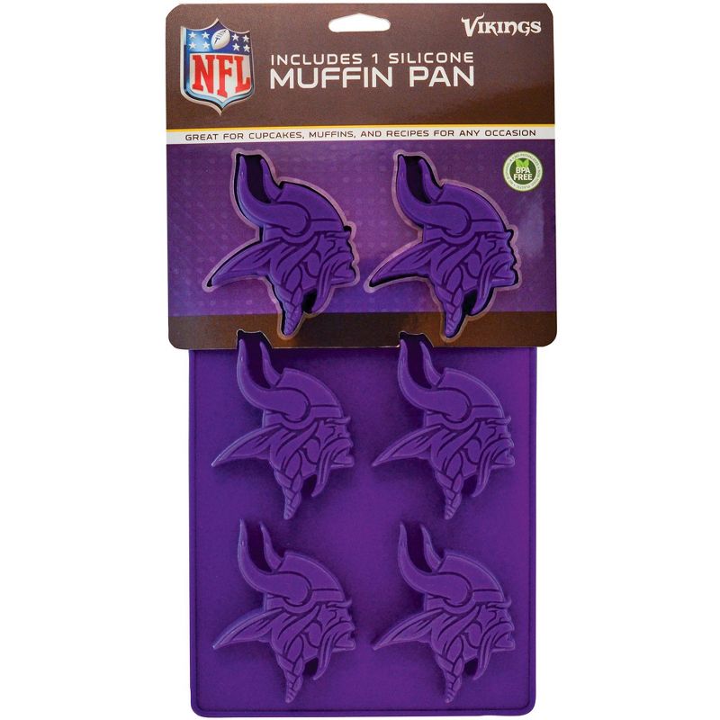 MasterPieces FanPans Team Logo Silicone Muffin Pan - NFL Minnesota Vikings, 1 of 4