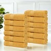 Ribbed Textured Border Zero Twist Cotton Medium Weight Towel Set by Blue Nile Mills - 2 of 4