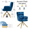 Lycvki Velvet Contemporary High-Back Upholstered Swivel Accent Chair - 2 of 4