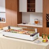 VEVOR 8-Pan Commercial Food Warmer, 8 x 8QT Electric Steam Table with Glass Cover, 1700W Countertop Stainless Steel Buffet Bain Marie - 2 of 4