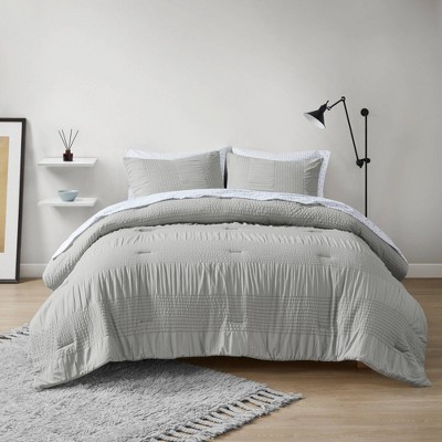 Gray King Microfiber 7-Piece Bed in a Bag Set