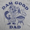 Mens Funny T Shirts Dam Good Dad Sarcastic Fathers Day Beaver Graphic Novelty Tee For Men - Crazy Dog Men's T Shirt Light Grey 4XL - 2 of 4