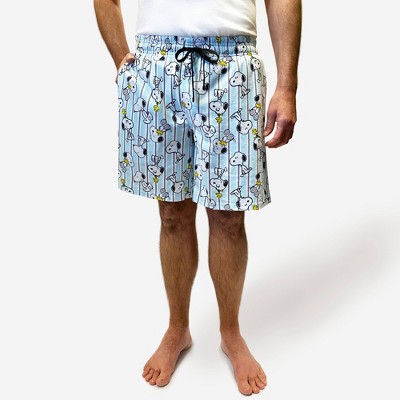 Men's Peanuts Snoopy Pajama Shorts - Light Blue