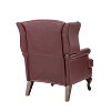 Set of 2 Helmuth Wooden Upholstery Genuine  Leather Armchair for livingroom | KARAT HOME - 4 of 4