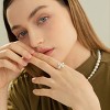 Sterling Silver Isabelle Cluster Pearl Adjustable Ring - 2 of 4