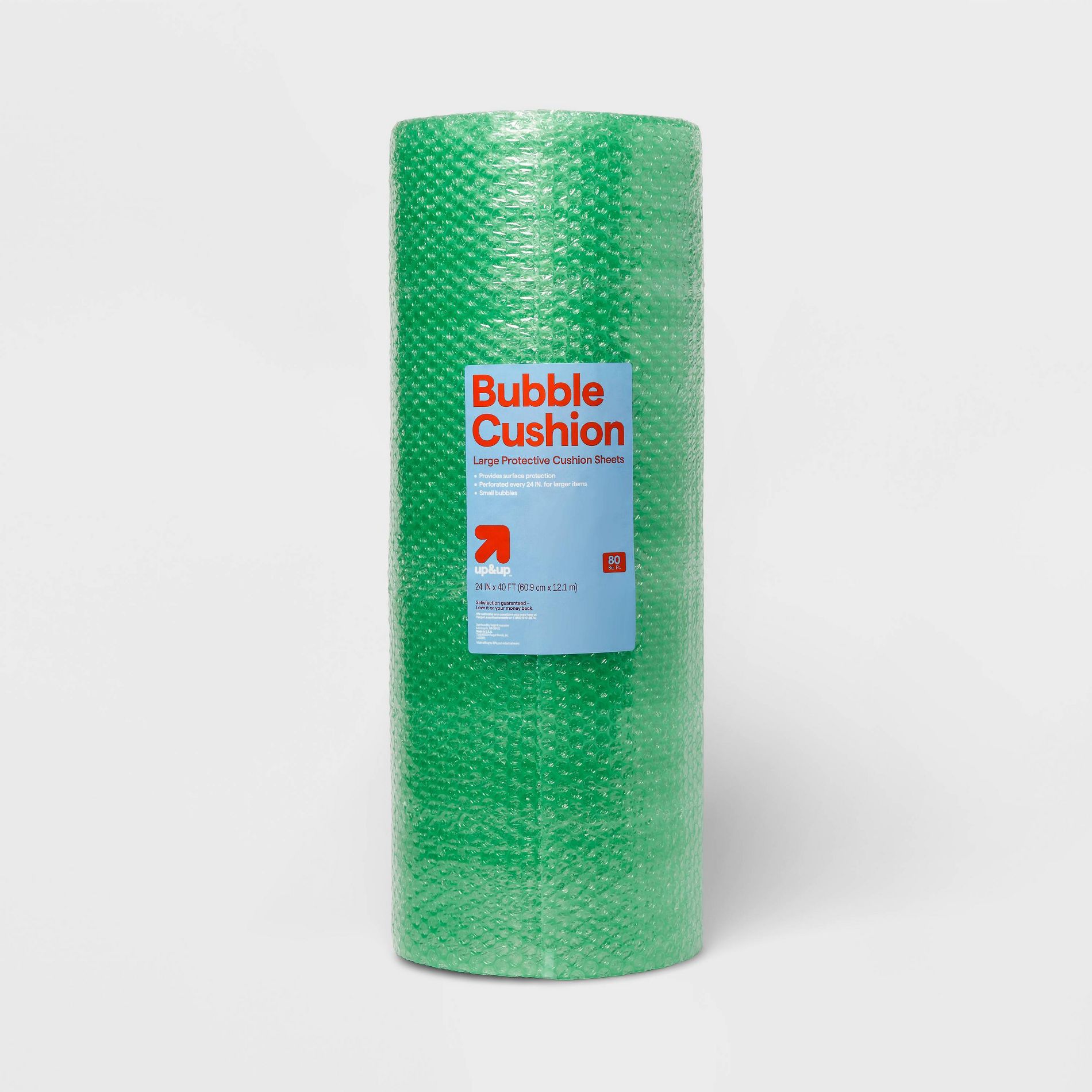 Large Bubble Cushion 80sqft - up&up™: Moving & Packing Supplies, Bubble Wrap, 40' x 24" Plastic Packaging Wrap