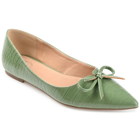 Green hot sale flats target