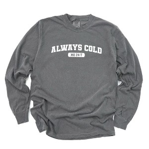 Simply Sage Market Women's Always Cold Me 24_7 Long Sleeve Garment Dyed Tee - 1 of 4