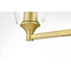 Elegant Lighting Gianni 3 light Brass and Clear Bath Sconce - image 4 of 4