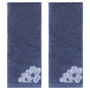 REGALWOVEN Cotton Soft Absorbent Embroidered Floral Hand Towel for Bathroom 14" x 31" 2 Pcs - 1 of 4