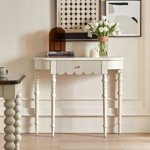 Traditional Solid Wood Console Table with Drawer - 1 of 4