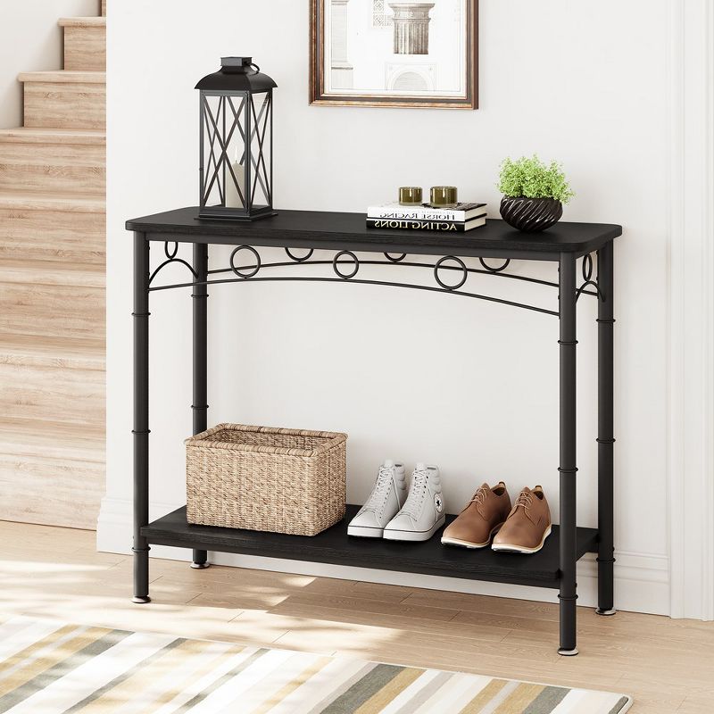 Whizmax Console Table, 41.3" Industrial Entryway Table with Shelf, Narrow Sofa Table for Hallway, Entrance Hall, Corridor, Foyer, Living Room, 2 of 9