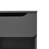 GlasFlength Nightstands Modern Nightstand Bedroom Nightstand Bedside Table with Drawer Open Shelf for Living Room, Gray, 18.88"*15.63"*24.38" - 4 of 4